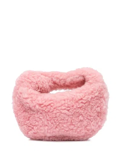 Pre-owned Bottega Veneta 2012-2023 Mini Shearling Jodie Handbag In Pink