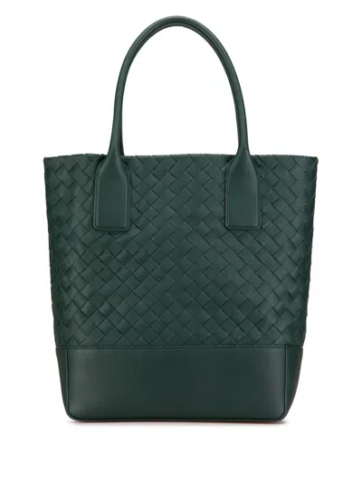 Pre-owned Bottega Veneta 2012-2023 Nappa Intrecciato Tote Bag In Green