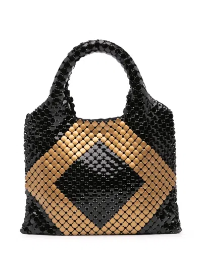 Pre-owned Bottega Veneta 2012-2024 Brass Beaded Handbag In Black