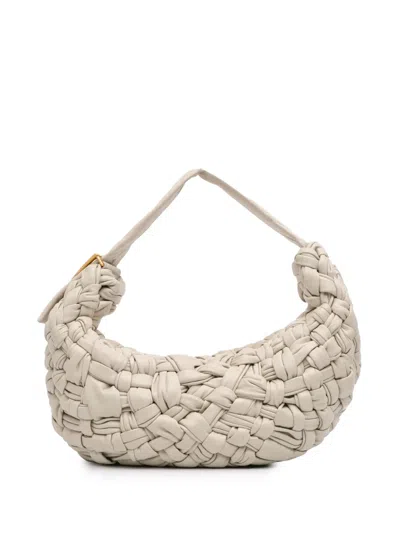 Pre-owned Bottega Veneta 2012-2024 Foulard Intrecciato Calfskin Banana Hobo Bag