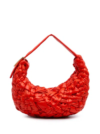 Pre-owned Bottega Veneta 2012-2024 Foulard Intrecciato Calfskin Banana Hobo Bag