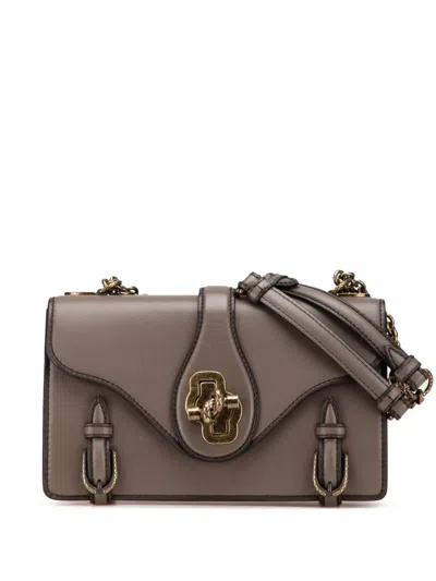 Pre-owned Bottega Veneta 2012-2024 French Calf City Knot Shoulder Bag In Brown