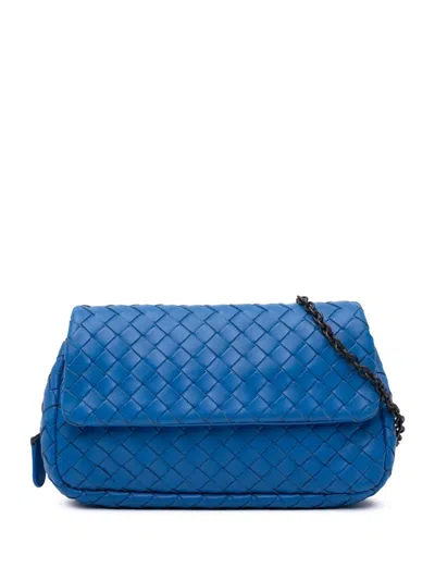Pre-owned Bottega Veneta 2012-2024 Intrecciato Chain Flap Crossbody Bag