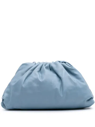 Pre-owned Bottega Veneta 2012-2024 Lambskin The Pouch Clutch Bag In Blue