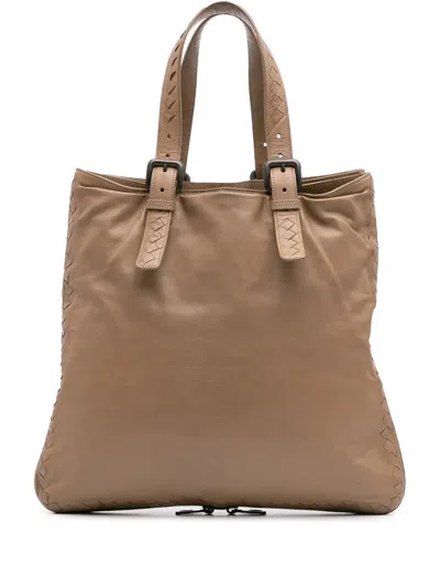 Pre-owned Bottega Veneta 2012-2024 Leather Intrecciato Side Zip Tote Bag