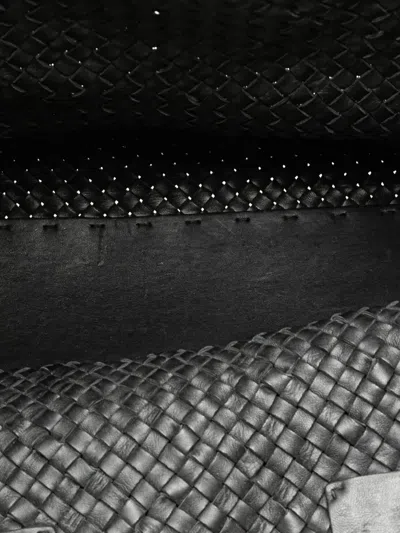 Pre-owned Bottega Veneta 2012-2024 Limited Edition Medium Lambskin Intreccio Knotted Cabat Tote Bag