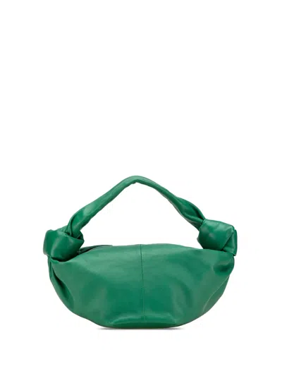 Pre-owned Bottega Veneta 2012-2024 Mini Nappa Double Knot Bag Handbag In Green