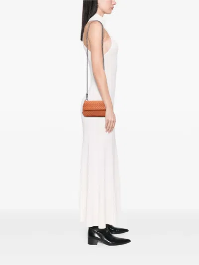 Pre-owned Bottega Veneta 2012-2024 Mini Nappa Intrecciato Expandable Chain Crossbody Bag