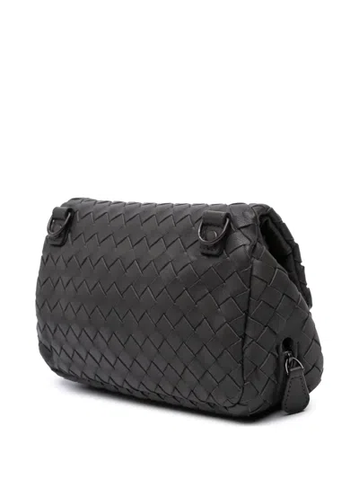 Pre-owned Bottega Veneta 2012-2024 Mini Nappa Intrecciato Expandable Chain Flap Crossbody Bag