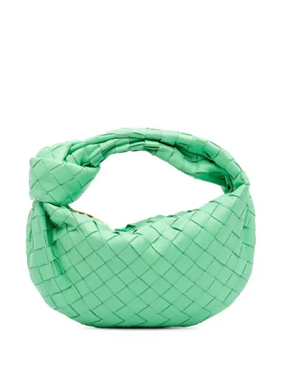 Pre-owned Bottega Veneta 2012-2024 Mini Nappa Intrecciato Jodie Hobo Bag In Green