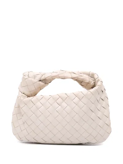 Pre-owned Bottega Veneta 2012-2024 Mini Nappa Intrecciato Jodie Hobo Bag In White