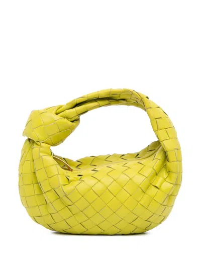 Pre-owned Bottega Veneta 2012-2024 Mini Nappa Intrecciato Jodie Hobo Bag In Yellow