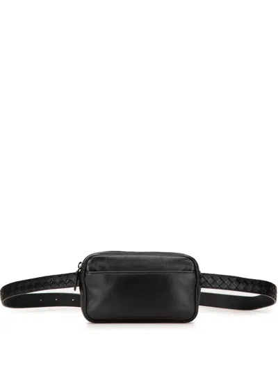 Pre-owned Bottega Veneta 2012-2024 Nappa Intrecciato Belt Bag In Black