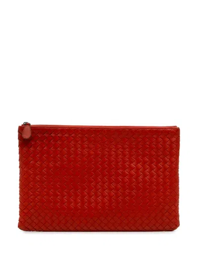 Pre-owned Bottega Veneta 2012-2024 Nappa Intrecciato Clutch Bag