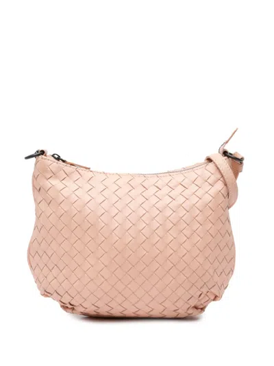 Pre-owned Bottega Veneta 2012-2024 Nappa Intrecciato Crossbody Bag In Pink