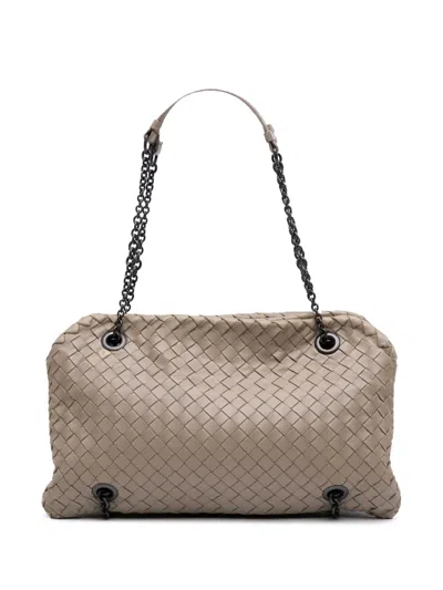 Pre-owned Bottega Veneta 2012-2024 Nappa Intrecciato Duo Shoulder Bag