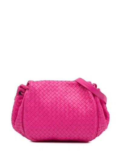 Pre-owned Bottega Veneta 2012-2024 Nappa Intrecciato Flap Crossbody Bag