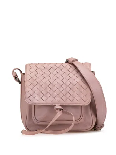Pre-owned Bottega Veneta 2012-2024 Nappa Intrecciato Flap Crossbody Bag