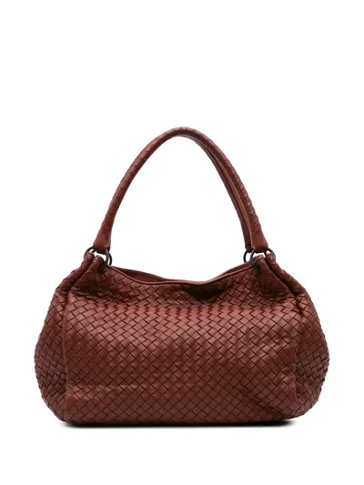 Pre-owned Bottega Veneta 2012-2024 Nappa Intrecciato Parachute Tote Bag In Brown