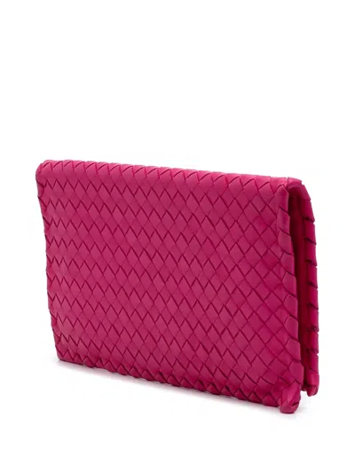 Pre-owned Bottega Veneta 2012-2024 Nappa Intrecciato Turn Lock Clutch Bag