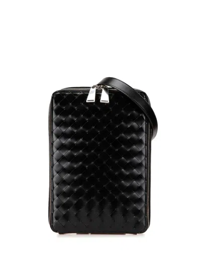 Pre-owned Bottega Veneta 2012-2024 Nappa Intrecciato Zip Around Crossbody Bag