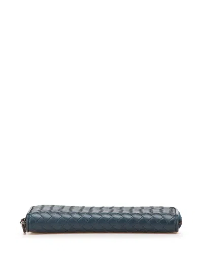 Pre-owned Bottega Veneta 2012-2024 Nappa Intrecciato Zip Around Wallet Long Wallets