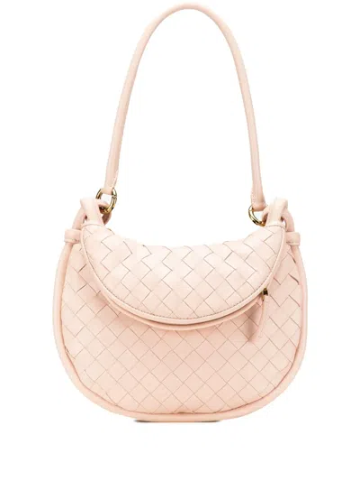 Pre-owned Bottega Veneta 2012-2024 Small Nappa Intrecciato Gemelli Shoulder Bag In Pink