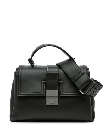 Pre-owned Bottega Veneta 2012-2024 Small Nappa Piazza Top Handle Satchel In Black