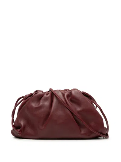 Pre-owned Bottega Veneta 2012-2025 Butter Calfskin The Mini Pouch Crossbody Bag In Red