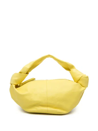 Pre-owned Bottega Veneta 2012-2025 Calfskin Double Knot Bag Handbag In Yellow