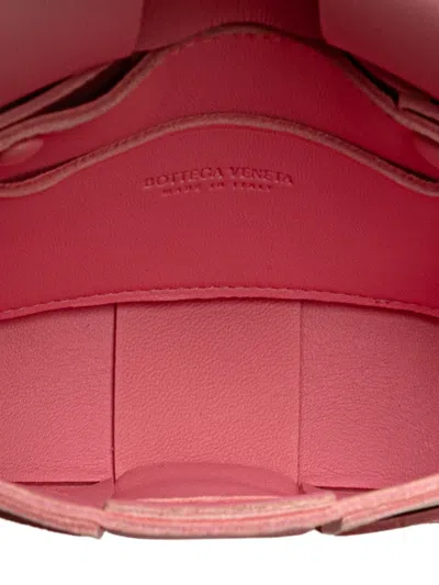 Pre-owned Bottega Veneta 2012-2025 Candy Nappa Intrecciato Cassette Crossbody Bag In Pink