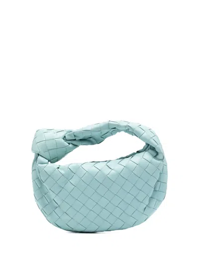 Pre-owned Bottega Veneta 2012-2025 Candy Nappa Intrecciato Jodie Hobo Bag In Blue