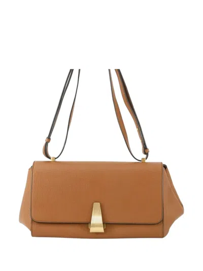 Pre-owned Bottega Veneta 2012-2025 Grained Calfskin The Angle Bag Shoulder Bag In Brown