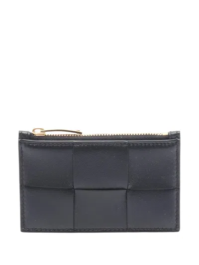 Pre-owned Bottega Veneta 2012-2025 Intrecciato Coin Pouch In Black
