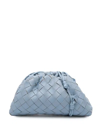Pre-owned Bottega Veneta 2012-2025 Intrecciato The Mini Pouch Crossbody Bag In Blue