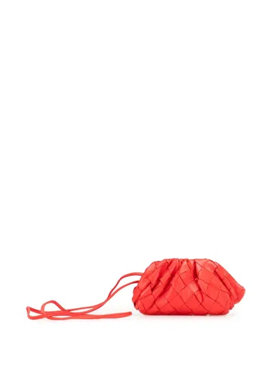 Pre-owned Bottega Veneta 2012-2025 Intrecciato The Pouch Purse Coin Pouch In Red