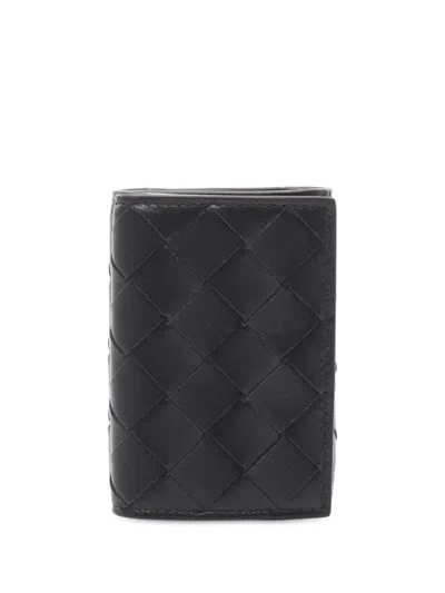 Pre-owned Bottega Veneta 2012-2025 Intrecciato Tiny Wallet Small Wallets In Black