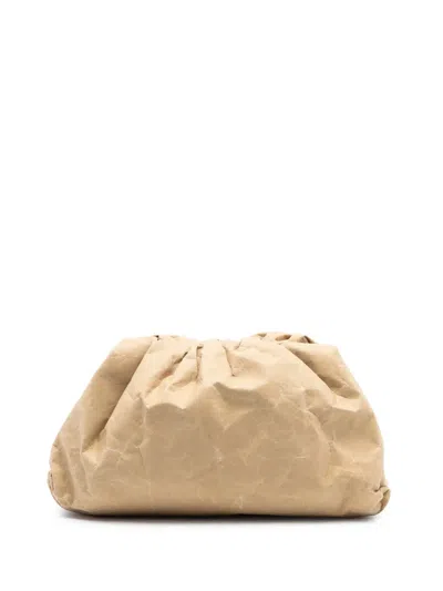 Pre-owned Bottega Veneta 2012-2025 Kraft Paper The Pouch Clutch Bag In Brown