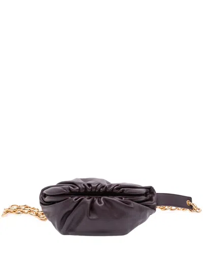 Pre-owned Bottega Veneta 2012-2025 Lambskin Chain Pouch Belt Bag In Brown