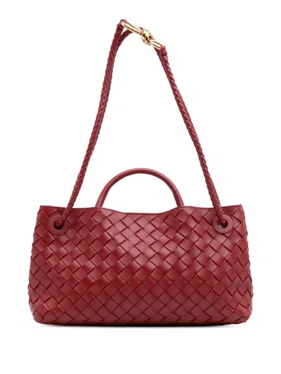 Pre-owned Bottega Veneta 2012-2025 Lambskin Intrecciato East West Andiamo Top Handle Bag Satchel