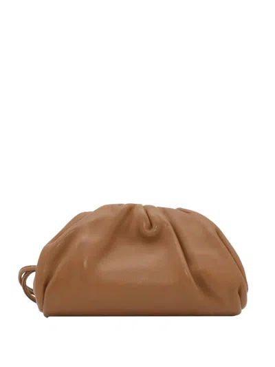 Pre-owned Bottega Veneta 2012-2025 Lambskin The Extra Mini Pouch Crossbody Bag In Brown