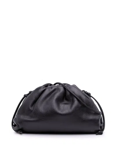 Pre-owned Bottega Veneta 2012-2025 Lambskin The Mini Pouch Crossbody Bag In Black