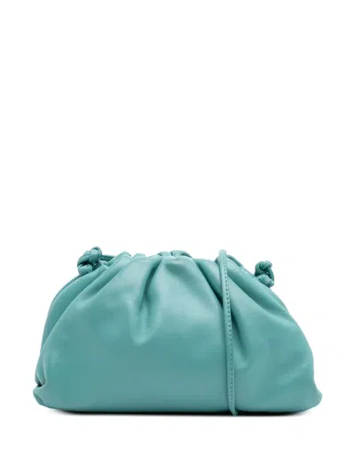 Pre-owned Bottega Veneta 2012-2025 Lambskin The Mini Pouch Crossbody Bag In Blue
