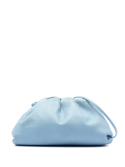 Pre-owned Bottega Veneta 2012-2025 Lambskin The Mini Pouch Crossbody Bag In Blue