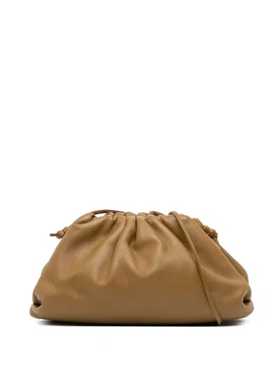 Pre-owned Bottega Veneta 2012-2025 Lambskin The Mini Pouch Crossbody Bag In Brown