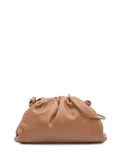 Pre-owned Bottega Veneta 2012-2025 Lambskin The Mini Pouch Crossbody Bag In Brown