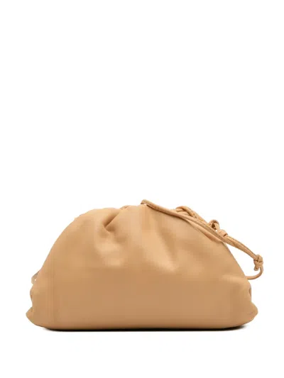 Pre-owned Bottega Veneta 2012-2025 Lambskin The Mini Pouch Crossbody Bag In Brown
