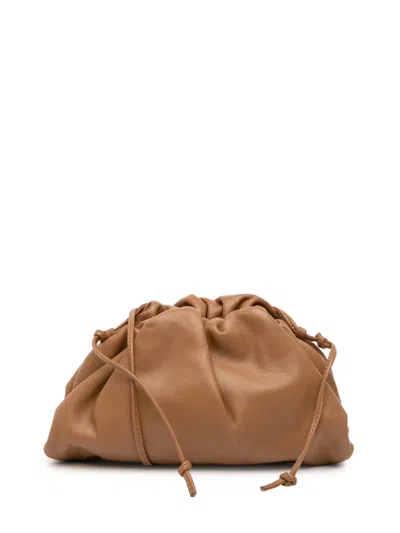 Pre-owned Bottega Veneta 2012-2025 Lambskin The Mini Pouch Crossbody Bag In Brown
