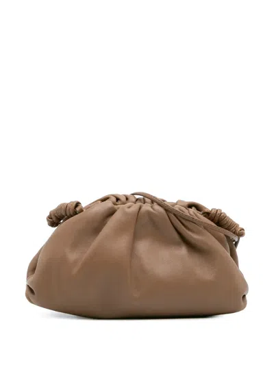 Pre-owned Bottega Veneta 2012-2025 Lambskin The Mini Pouch Crossbody Bag In Brown