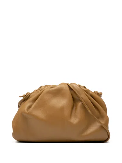 Pre-owned Bottega Veneta 2012-2025 Lambskin The Mini Pouch Crossbody Bag In Brown